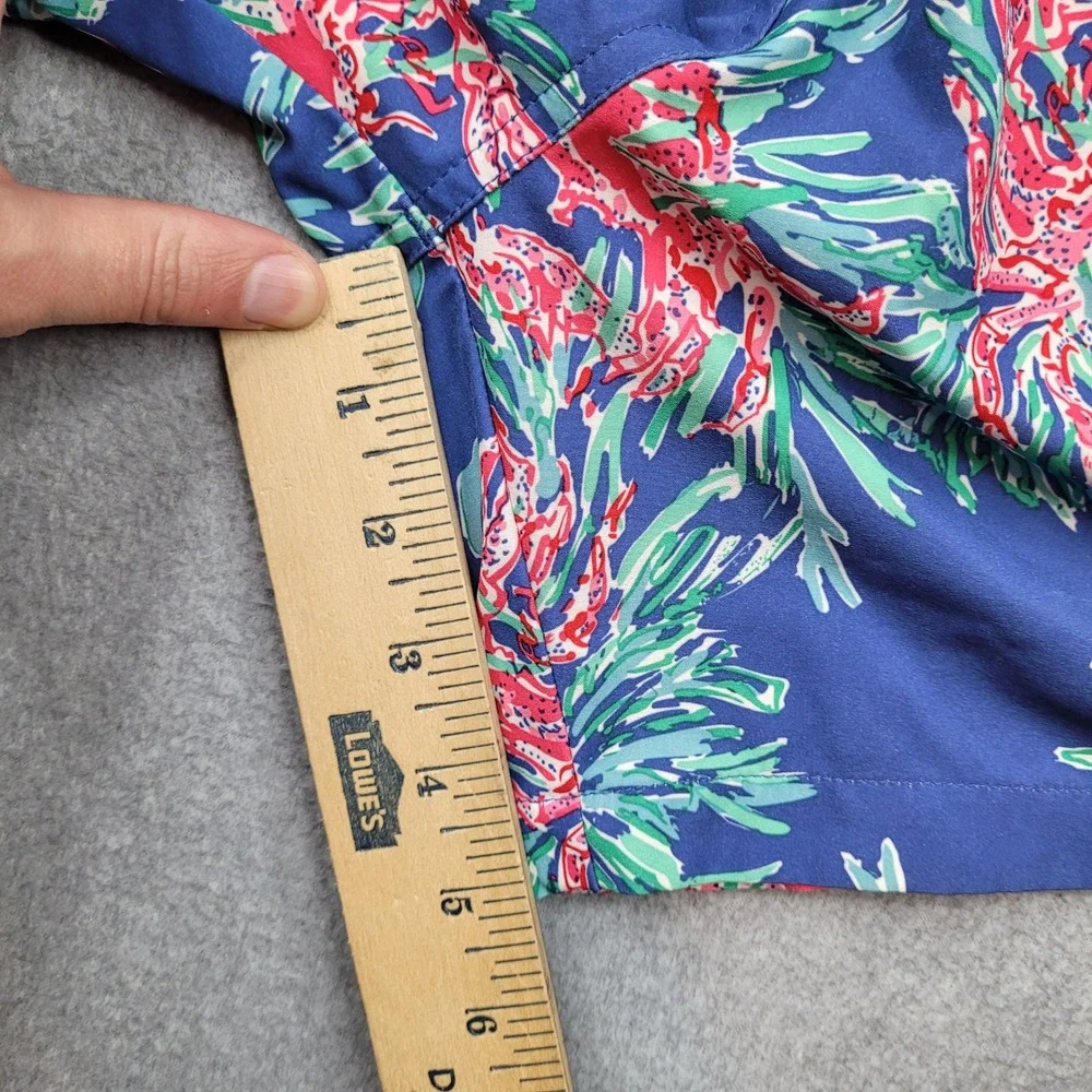 Chubbies Swim Trunks Mens Medium Blue Red Crab Print Nautical 5.5